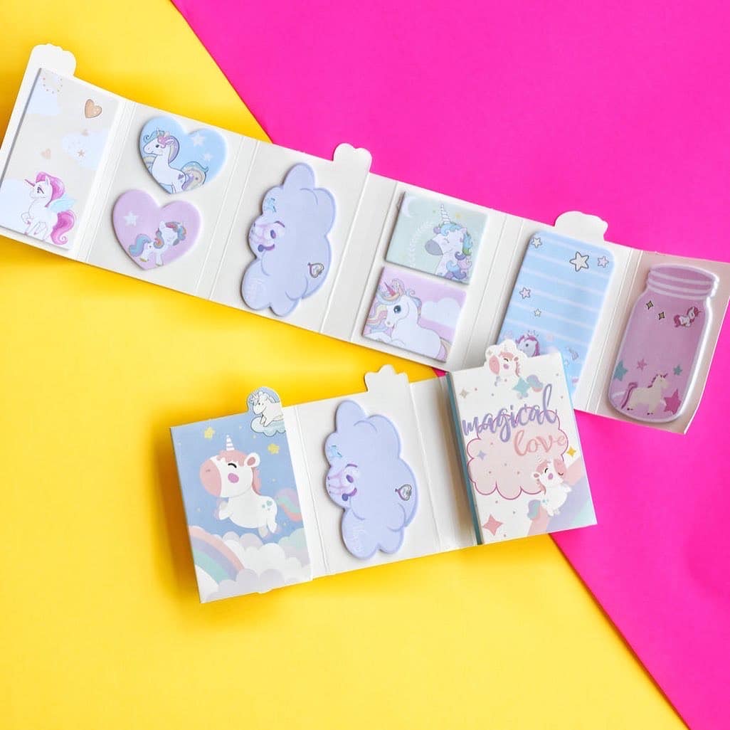 Foldable Unicorn Sticky Notes – The Glitter Cup