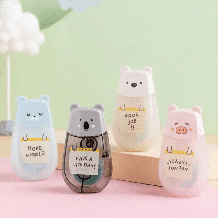 Cute Animal double sided adhesive glue tape roller – The Glitter Cup