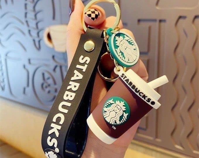 UniqueTumblersNMore Mini Cup Key Chain, Keychain, Mini Keychain, Starbucks, Duncan Donuts, Keychain, Epoxy, Starbucks Keychain, Keychain , Starbucks Keychain